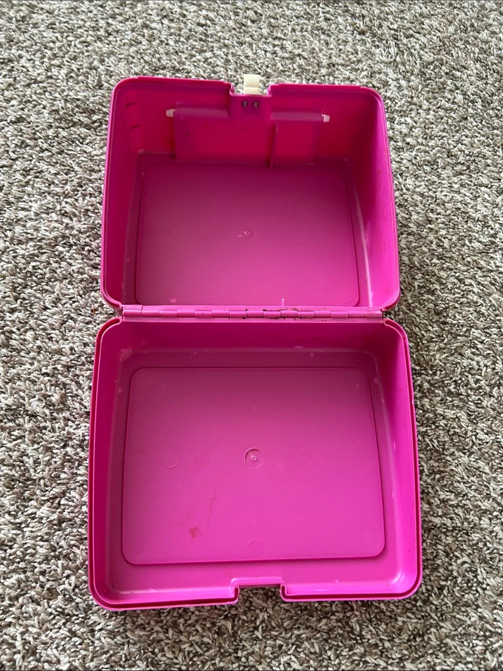 Vintage 80s 1988 Pink Plastic Hollywood Barbie Lunch Box NO THERMOS